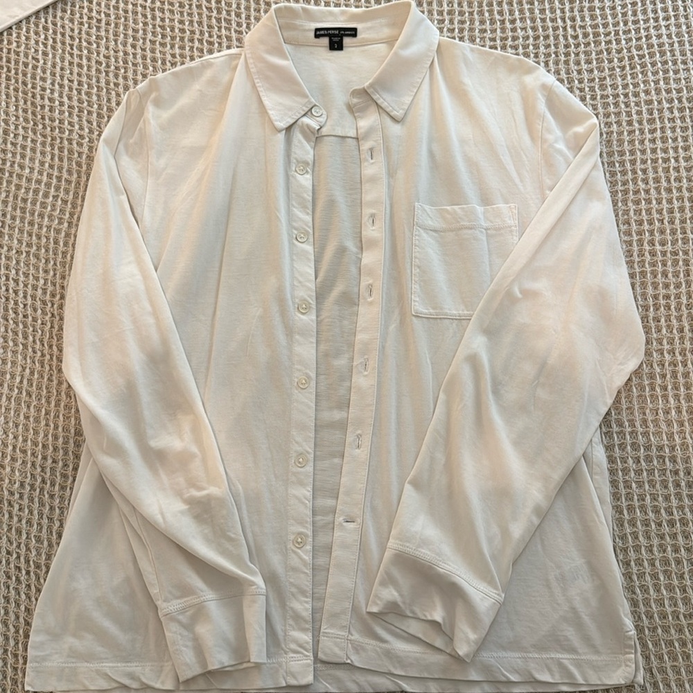 James Perse jersey cotton button down. Size 2